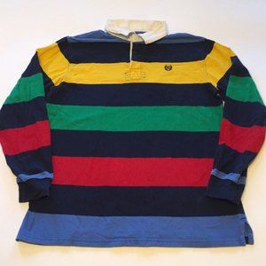 Chaps Muti-Color Stripe Longsleeve Polo Rugby